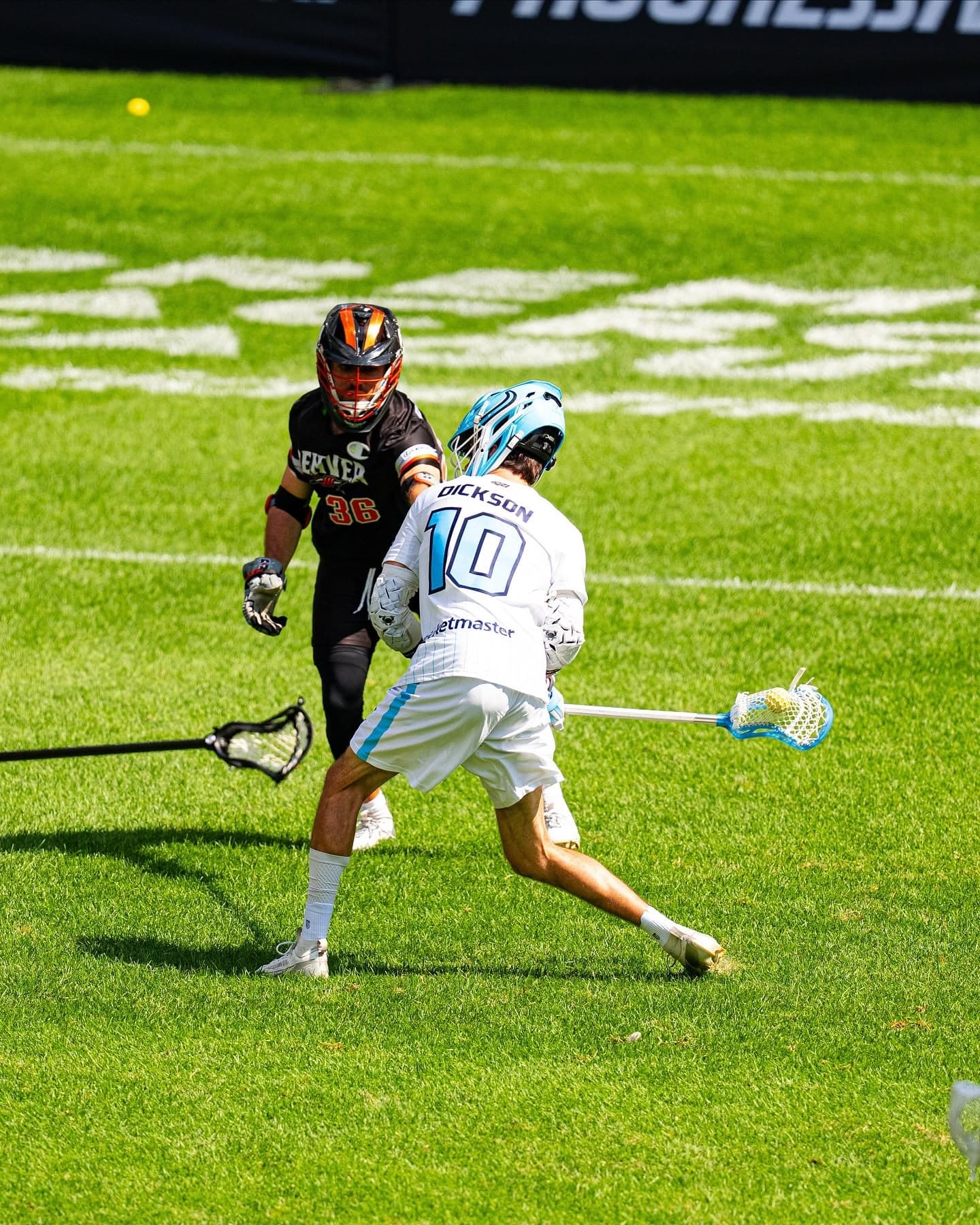 Xander Dickson on the lacrosse field wearing number 10